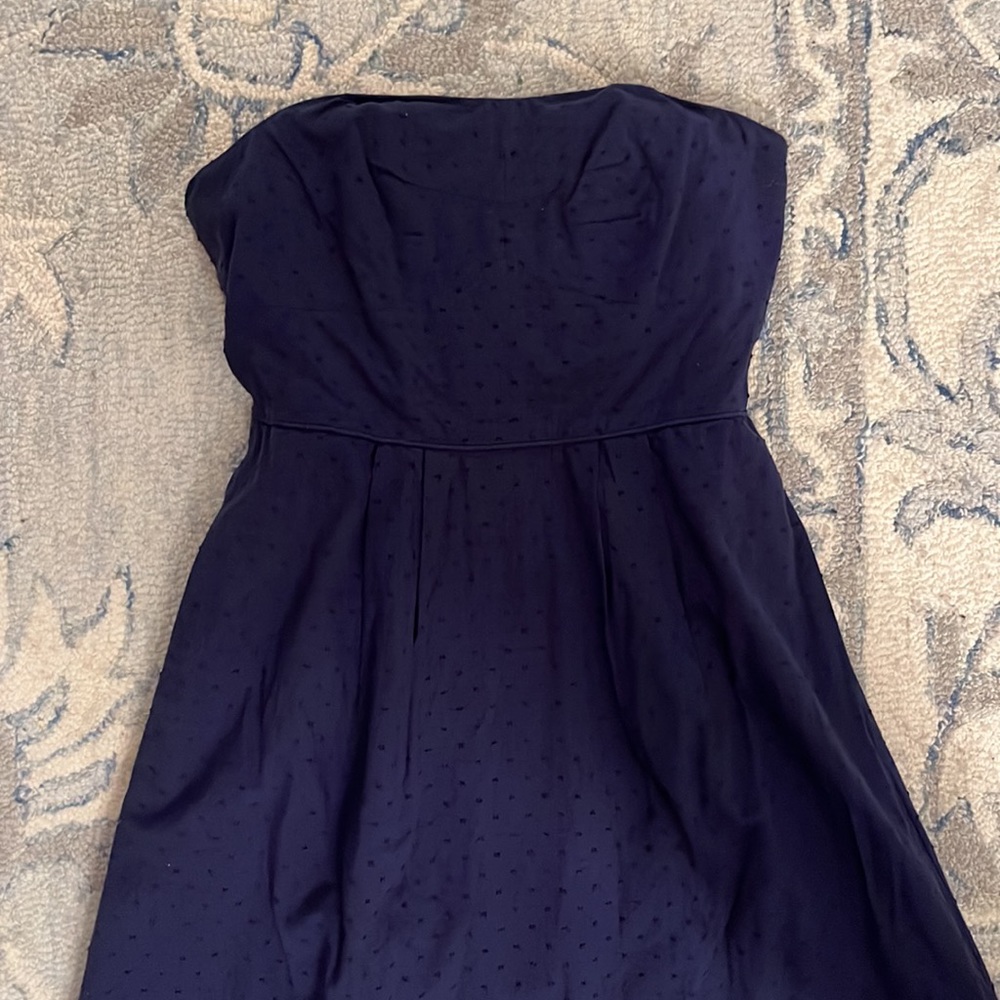 Beautiful navy dress with Swiss dots